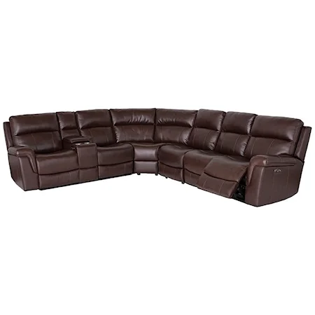 3 Piece Power Reclining Sectional Sofa with Cupholder Storage Console and Power Headrests